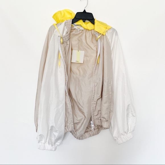 Tibi CONTRAST SLEEVE JACKET/ DETACHABLE HOOD - Picture 2 of 7